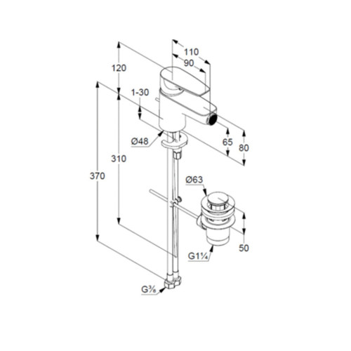 Змішувач KLUDI PureampSolid (342160575) – KLUDI (вид 1)