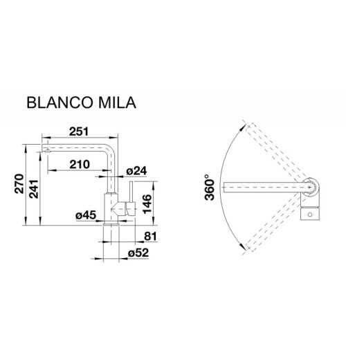 Змішувач Blanco MILA ХРОМ (519414) – BLANCO (вид 1)