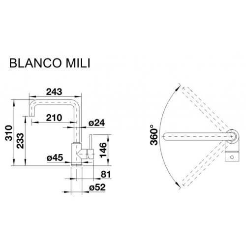 Змішувач Blanco MILI ХРОМ (519413) – BLANCO (вид 1)