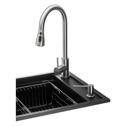 Мийка кухонна GRANADO Basic Estella black (+ змішувач Campo LUX inox + дозатор Redondo inox + кошик + (ksg0101) – GRANADO (вид 2)