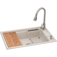 Мойка кухонная GRANADO Basic Estella terra (+ змішувач Campo LUX inox + дозатор Redondo inox + кошик + (ksg0103)