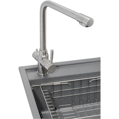 Мийка кухонна GRANADO Optimal Estella grafito (+ змішувач Badalona LUX inox + дозатор Redondo inox + кошик+дошка) (ksg0209) – GRANADO (вид 2)