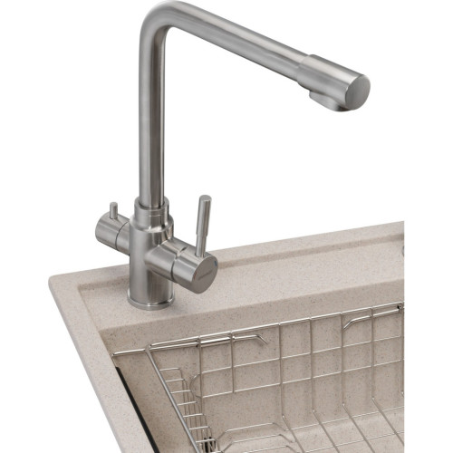 Мийка кухонна GRANADO Optimal Estella terra (+ змішувач Badalona LUX inox + дозатор Redondo inox + кошик+дошка) (ksg0203) – GRANADO (вид 1)