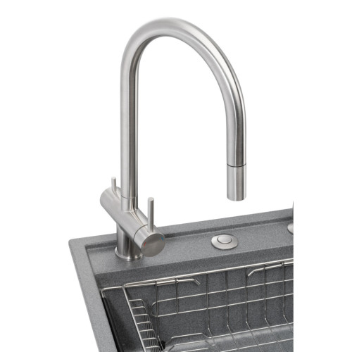 Мийка кухонна GRANADO Royal Artes grafito (+ подрібнювач Algar 1000 + змішувач Ferrol inox + дозатор Redondo inox + ко (ksg1309) – GRANADO (вид 1)