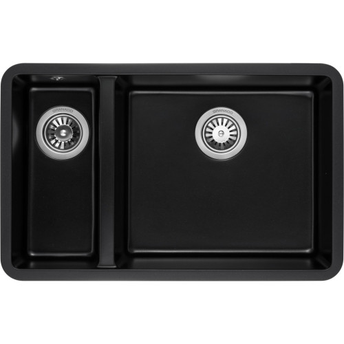 Мойка кухонная GRANADO Under top DOUBLE black shine (gr3401) – GRANADO