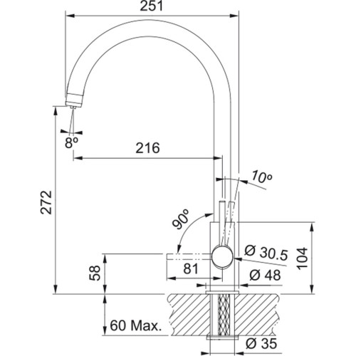 Змішувач Hansgrohe Lina Clear Water (160.0702.660) – Hansgrohe (вид 2)