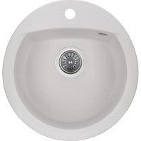 Мийка кухонна GRANADO RONDA white з сифоном (470*490mm.) (gr2205)