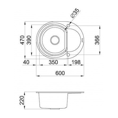 Мойка кухонная Elleci EASY ROUND AVENA 51 – ELLECI (вид 1)