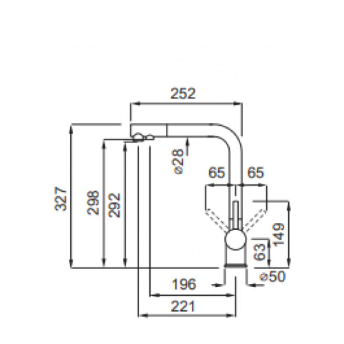 Змішувач Elleci TOURMALINE T01 bianco 68 – ELLECI (вид 1)