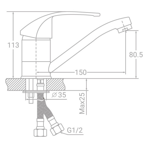 Змішувач TAU SL-2B143C (9840120) – TAU (вид 1)