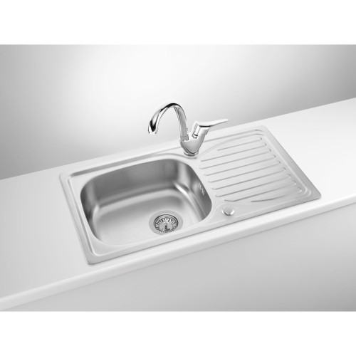 Мойка кухонная Deante Doppio, сталева мийка ZEN_0113 + змішувач BYU_060M, сатін (ZENA0113) – Deante (вид 1)