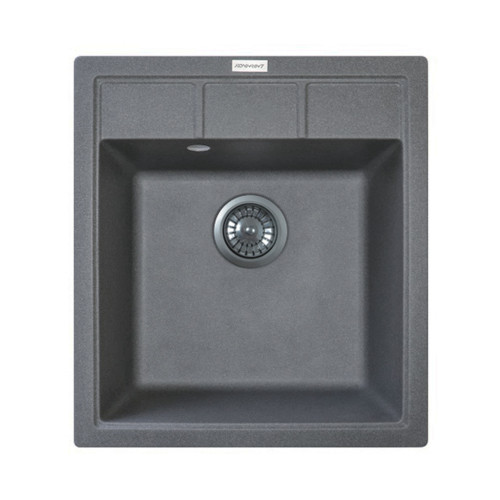 Мийка кухонна Adamant Brick сірий + змішувач та дозатор (4824296209704) – Adamant (вид 1)