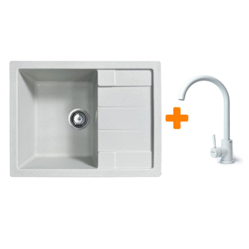 Мийка кухонна Adamant Anila Old stone + змішувач (182496910310) – Adamant