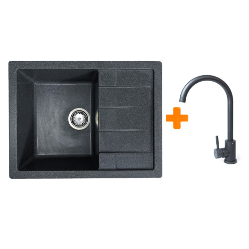 Мийка кухонна Adamant Anila графіт + змішувач (182496910313) – Adamant