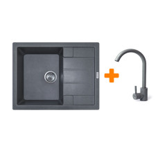 Мийка кухонна Adamant Anila сірий + змішувач (182496910304)