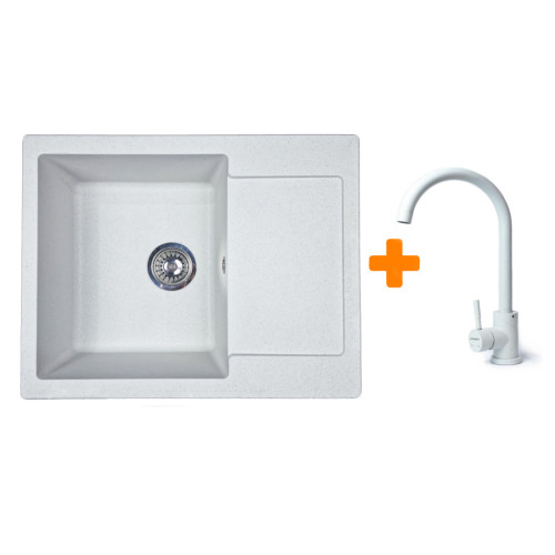 Мойка кухонная Adamant Minimal Old stone + змішувач (1824296912310) – Adamant