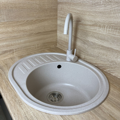 Мойка кухонная Adamant Ovum Avena + змішувач + дозатор (1824296900406) – Adamant (вид 1)