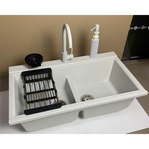 Мойка кухонная Adamant Similar Old stone + змішувач + дозатор + ополіскувач склянок + ко (4824296106510) – Adamant (вид 1)