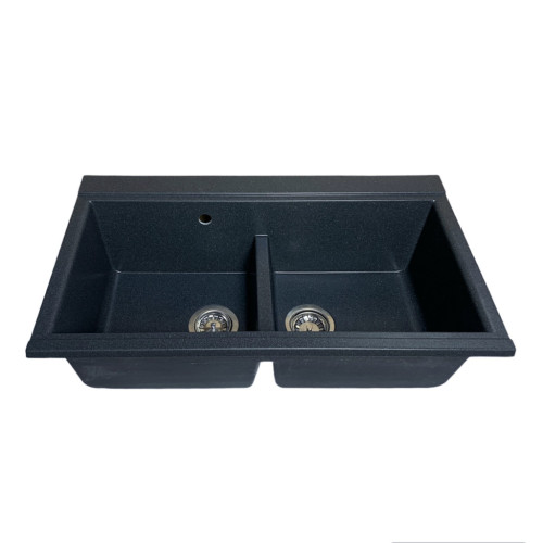 Мойка кухонная Adamant Similar графіт + змішувач + дозатор + ополіскувач склянок + колан (4824296106513) – Adamant (вид 1)