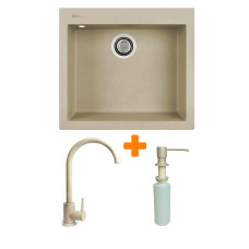 Мойка кухонная Adamant Univer Сахара + змішувач + дозатор (4824296902102)