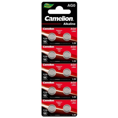 Батарейка AG0 / LR521 / LR63 Alkaline * 10 Camelion (AG0-BP10) – Camelion