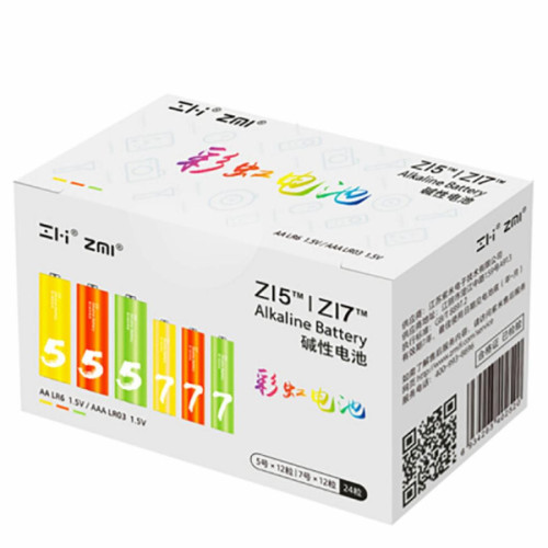 Батарейка ZMI AA ZI5 * 12 + AAA ZI7 * 12 Rainbow batteries set (Ф16358) – ZMI