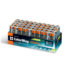 Батарейка ColorWay AAA LR6 Alkaline Power (щелочные) * 40 colour box (CW-BALR03-40CB)