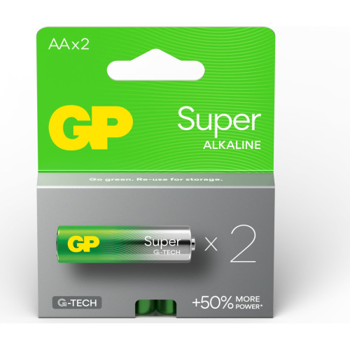Батарейка Gp AA LR6 Super Alcaline * 2 (15A21-SB2 / 4891199216732) – Gp (вид 1)