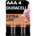 Батарейка Duracell AAA лужні 4 шт. в упаковці (5000394052543 / 81545421) – DURACELL