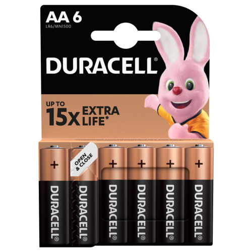 Батарейка Duracell AA лужні 6 шт. в упаковці (5007757) – DURACELL (вид 1)