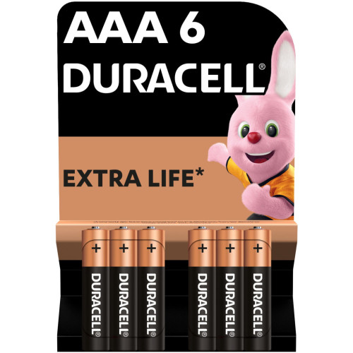 Батарейка Duracell AAA лужні 6 шт. в упаковці (5000394107472 / 81483511) – DURACELL