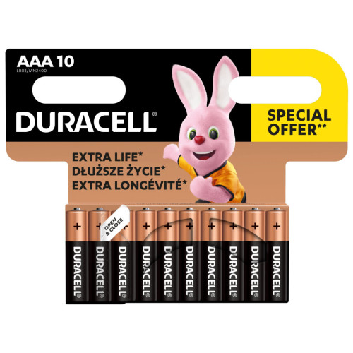 Батарейка Duracell AAA лужні 10 шт. в упаковці (5002509/5006462) – DURACELL (вид 1)