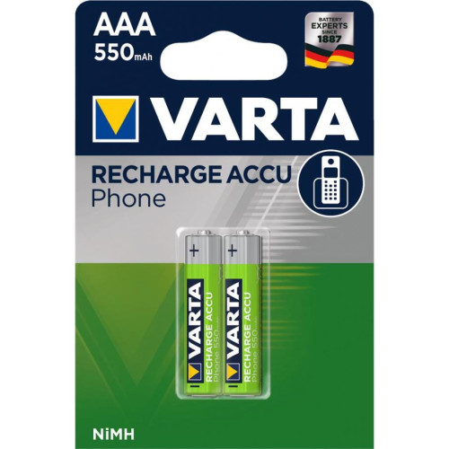 Аккумулятор Varta AAA Phone ACCU 550mAh NI-MH * 2 (58397101402) – Varta