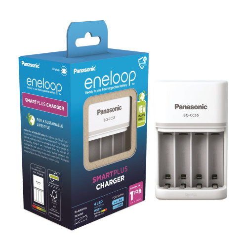 Зарядний пристрій для акумуляторів Panasonic Smart-Quick charger (BQ-CC55E) – Panasonic