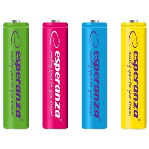 Аккумулятор Esperanza AA 2000mAh Ni-MH * 4 mix of colors (EZA108) – Esperanza