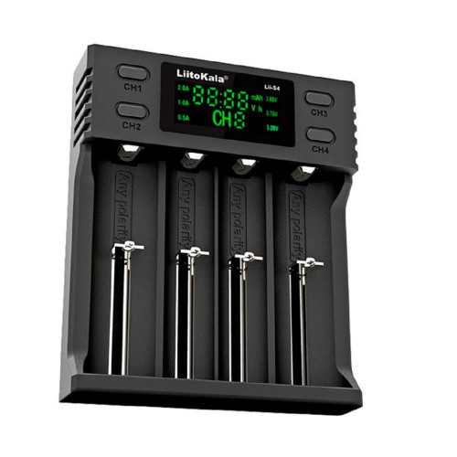 Зарядний пристрій для акумуляторів Liitokala 4 Slots, LCD дисплей, Li-ion/Ni-MH/Ni-Cd/AA/ААA/AAAA/С (Lii-S4) – Liitokala
