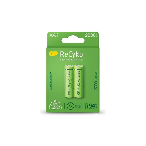 Аккумулятор Gp AA R6 ReCyko battery 2600mAh AA (2700Series, 2 battery pack) (270ААHCE-EB2(Recyko) / 4891199186370) – Gp