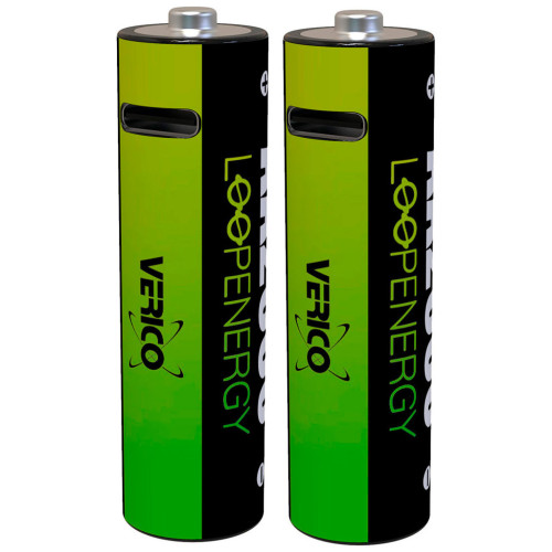 Акумулятор Verico AA USB Type-C 1700mAh 1.5V Li-ion * 2 (LoopEnergy) (1UDBT-A1WEA2-NN) – Verico
