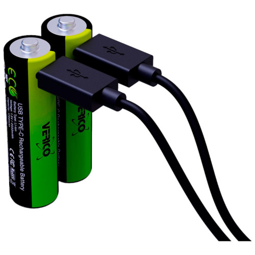 Акумулятор Verico AA USB Type-C 1700mAh 1.5V Li-ion * 2 (LoopEnergy) (1UDBT-A1WEA2-NN) – Verico (вид 1)