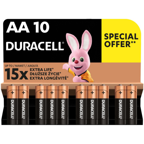 Батарейка Duracell AA лужні 10 шт. в упаковці (5002508/5006461) – DURACELL