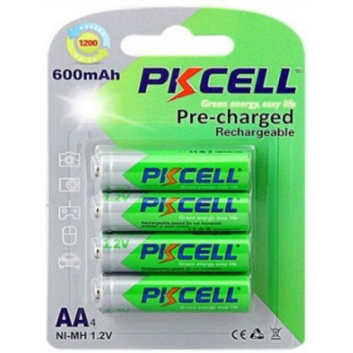 Аккумулятор PkCell AA R6 NiMH 600mAh * 4 (PC/AA600-4BA) – PkCell