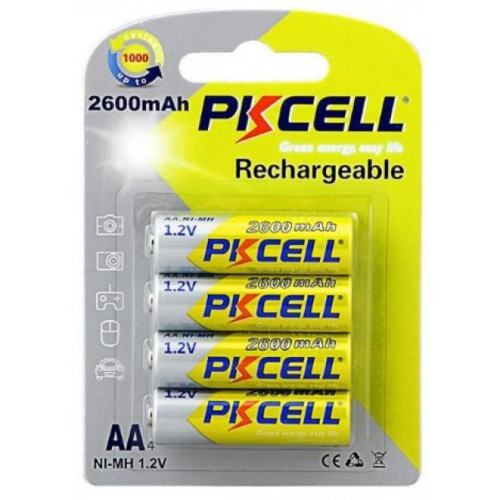 Аккумулятор PkCell AA R6 NiMH 2600mAh * 4 (PC/AA2600-4B) – PkCell