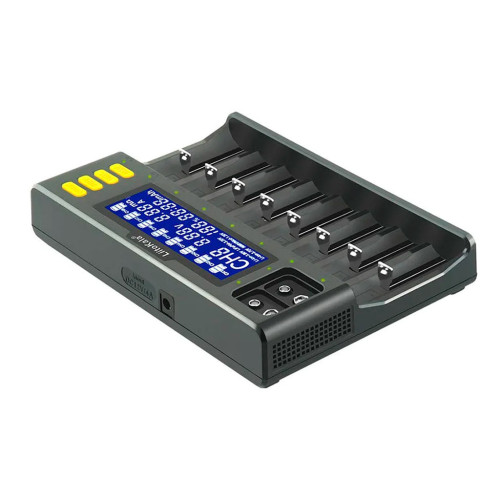 Зарядное устройство для аккумуляторов Liitokala 8 Slots, LCD дисплей, Li-ion/Ni-MH/Ni-Cd/AA/ААA/AAAA/С (Lii-S8) – Liitokala