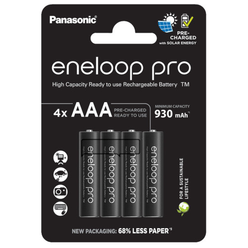 Аккумулятор Panasonic Eneloop AAA 930 mAh Pro NI-MH * 4 (BK-4HCDE/4CP) – Panasonic