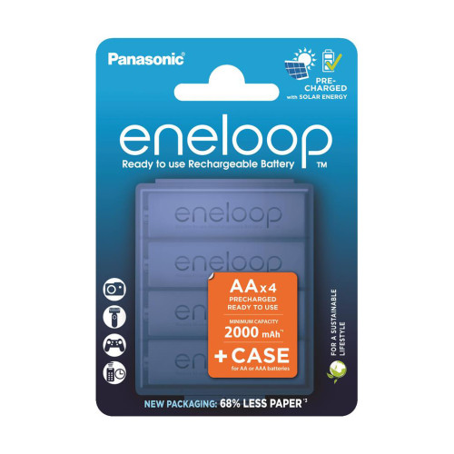 Аккумулятор Panasonic AA Eneloop 2000mAh NI-MH * 4 + Сase (BK-3MCDEC4CP) – Panasonic