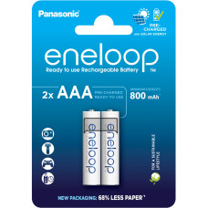 Аккумулятор Panasonic AAA Eneloop 800mAh NI-MH * 2 (BK-4MCDE/2CP)