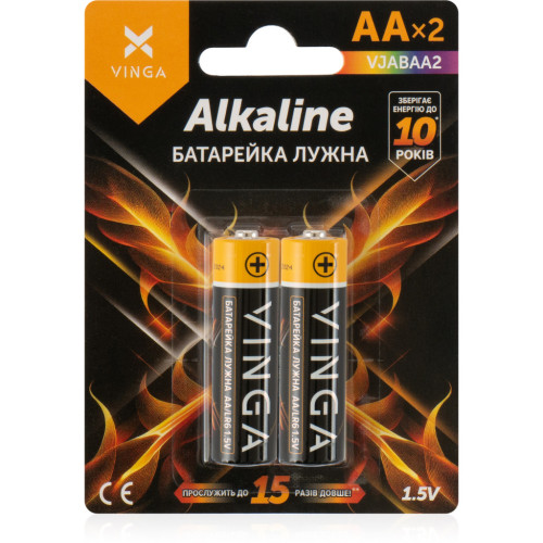 Батарейка AA LR6 Alkaline 2pcs Blister Vinga (VJABAA2) – Vinga