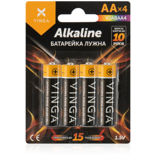 Батарейка AA LR6 Alkaline 4pcs Blister Vinga (VJABAA4) – Vinga