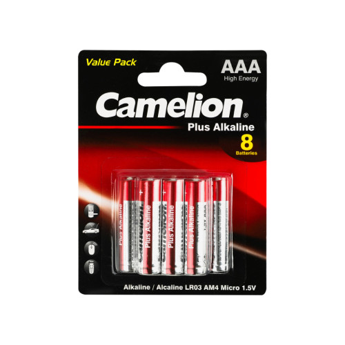 Батарейка Camelion AAA LR03 Plus Alkaline * (5+3) (LR03-BP5+3) – Camelion