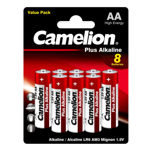 Батарейка Camelion AA LR6 Plus Alkaline * (5+3) (LR6-BP5+3) – Camelion